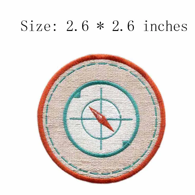 Target circle 2.6"wide embroidery patch for ribbon embroidery/costura