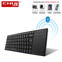 CHYI Ultra thin Bluetooth3 0 Wireless Keyboard Slim Touch Pad Computer Keypad For Windows Mac IOS