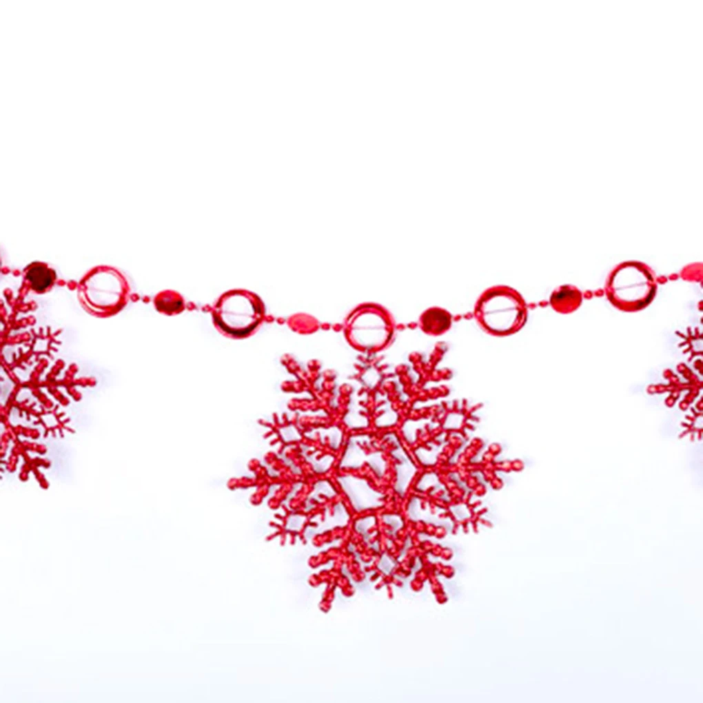 Пластиковая Снежинка Рождественский подарок венки праздничные украшения вечерние украшения для спальни 2 м теплые - Цвет: 6