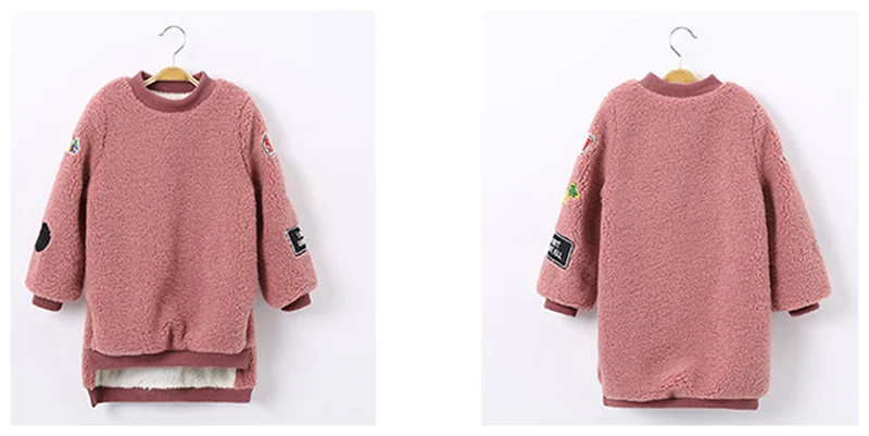 Winter warm thick cashmere sweater for girls jackets round neck jackets for girls coat children clothes (12)