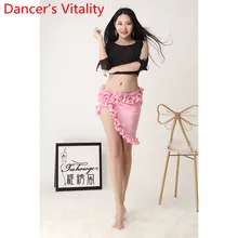 Новая весна и лето топ сетка юбка хип-шарф начинающих танцевальный костюм женщины сексуальный танец живота конкурс практика одежда