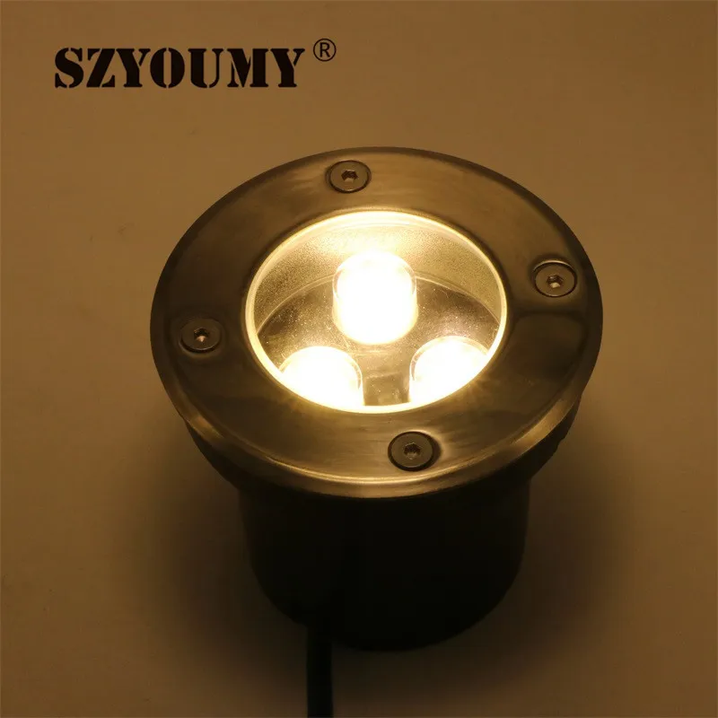 SZYOUMY 3X3 AC85-265V 9 Вт встроенное освещение напольный светильник светодиодный Spot Этаж Сад Двор светодиодный 9 Вт подземных свет 100*80 мм 20 шт. DHL