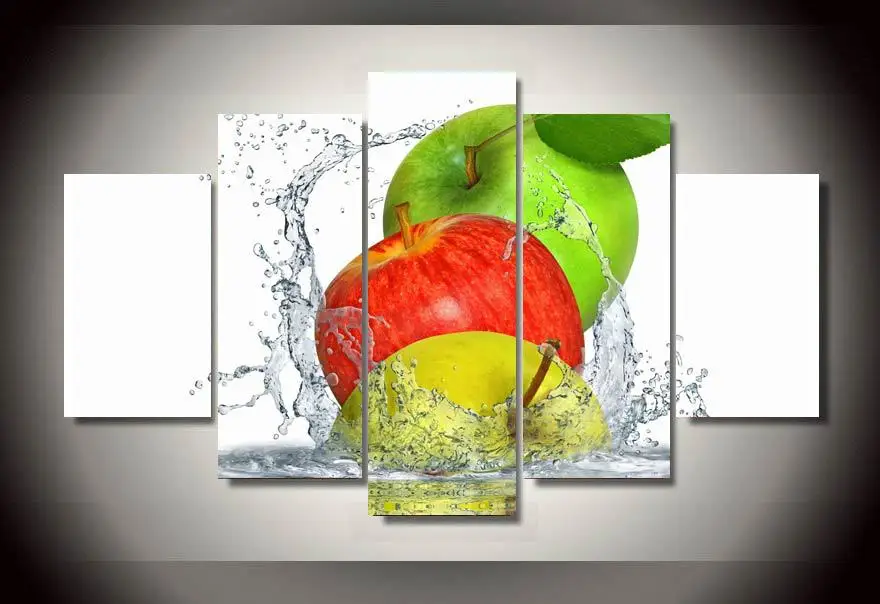 HD Printed apples splashing water Group Painting children's room decor print poster picture canvas Free shipping/ny-297 | Дом и сад