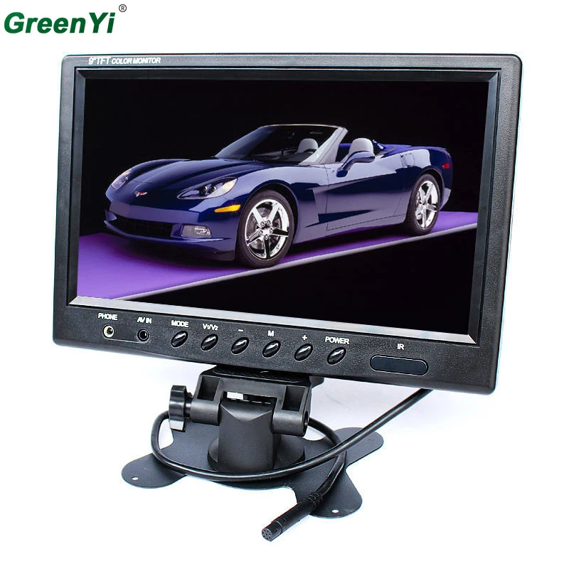 

GreenYi T900 5PCS 9" TFT LCD Display Car Rear View Headrest Monitor For DVD Reversing Camera 800 x 480 With Remote Controller