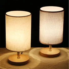 Современная короткая модная тканевая деревянная настольная лампа для спальни прикроватный бар ресторан Led E27 Настольные лампы 1262