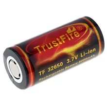 2pcs/lot TrustFire 6000mah 3.7V 32650 Lithium Li ion Rechargeable Battery With PCB Protected for LED Flashlight
