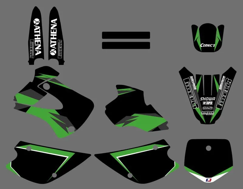 

0470 new style Power TEAM GRAPHICS & BACKGROUNDS DECALS FOR Kawasaki KX85 KX100 KX 85 1998 1999 2000