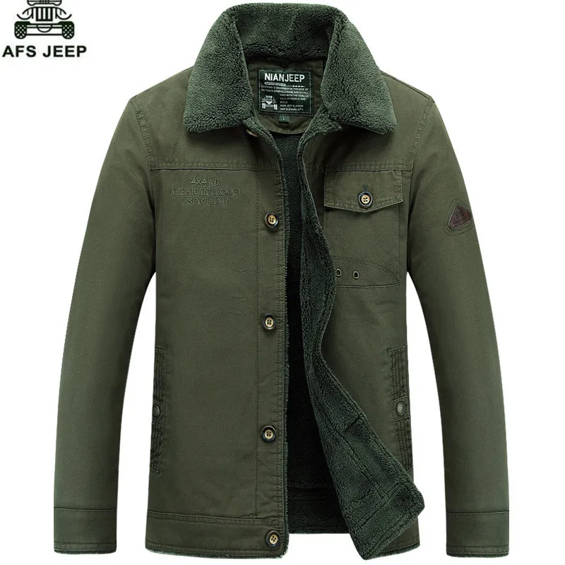 2018 NIAN JEEP Winter Jacket Men Thicken inner fleece Jacket coat hight quality outwear male