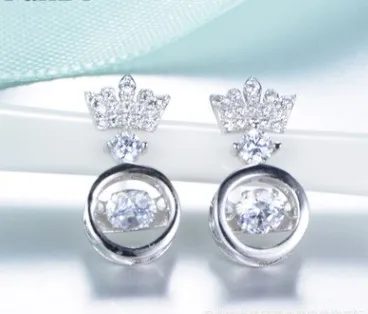 

Fashion jewelry Crystal heart pendant eardrop eCrown arrings Made with Austrian 2019 Mother's Day women gift