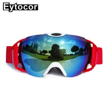 Двойные сферические лыжные очки с линзами Анти-туман большой Лыжная Mark очки UV400 защитные очки для лыж и сноуборда для мужчин и женщин eytocor