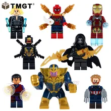 TMGT 10 лотов X0186 Thanos Wong Железный человек черная корова леди смерти строительные блоки кирпичи действия детей подарок игрушки