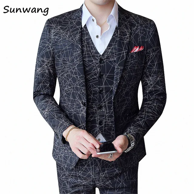 Sun 2017 Autumn Korean Costume Mens 3 Piece Suit Men S Tuxedo Sun 2017 Autumn Korean Costume Mens 3 Piece Suit Men S Tuxedo Wedding Suits Party Blazer