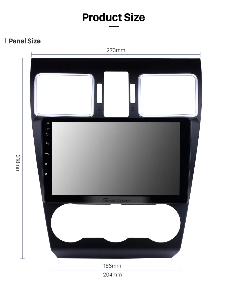 Perfect Seicane Android 8.1 9 inch Car GPS  for Subaru Foreste 2015 2016 2017 Radio Multimedia Player Support TPMS DVR OBDII Rear camera 16