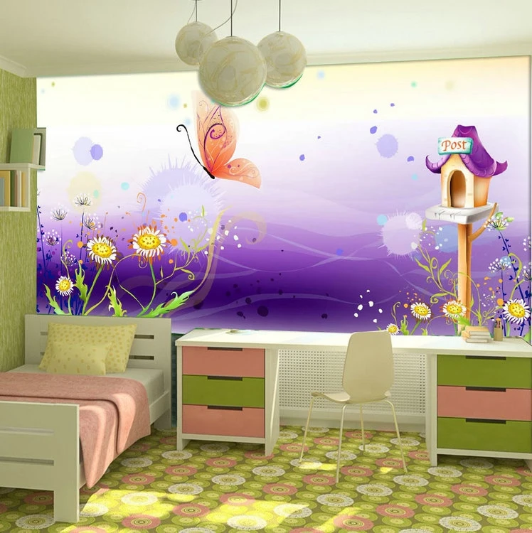 Vergelijk prijzen op purple flowers wallpaper online winkelen ...