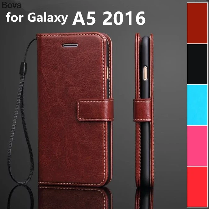 Премиум держатель для карт чехол Samsung Galaxy A5 2016 A5100 A510F кожаный телефона ультра