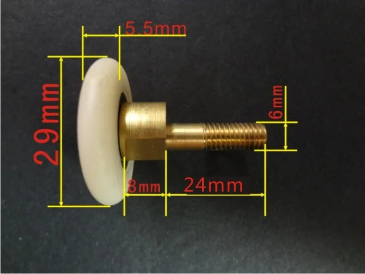 

4Pcs Shower Door Rollers Runners Wheels Pulleys Sliders Eccentric 29mm Diameter L24mm
