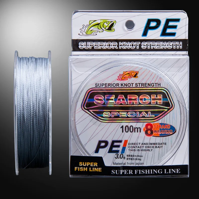 

Hot Sales 8Strands 100M PE Strong Multifilament For PE Line Fishing Tackle Carp Fluorocarbon Line Sea Fishing Gear