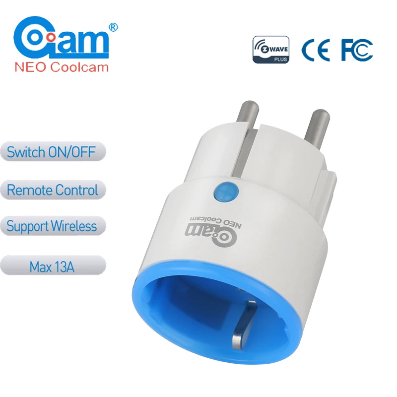 NEO Coolcam Z-WAVE PLUS NAS-WR01ZE EU Smart Power Plug Socket Home Automation Alarm System Home Z Wave 868.4MHz Video Frequency