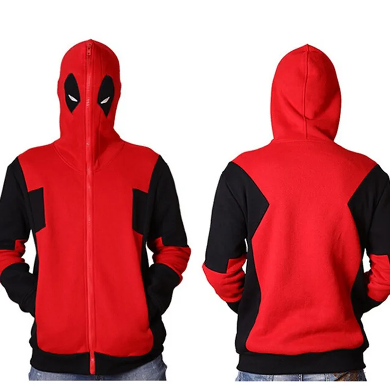 Deadpool Cosplay Costumes Hoodies Cosplay Comic Wade Wilson Hooded