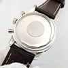 Corgeut Chronograph Mens Watch 46.5mm Black Dial Polished Silver Case Quartz Movement ► Photo 2/6