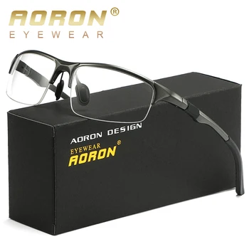 

AORON Eyeglasses AL-MG Spectacle FrameMen Computer Optical Eye Clear Lens Glasses Frame For Male Transparent Armacao de