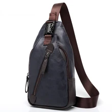 MAIWEINI Мужская винтажная сумка из искусственной кожи для путешествий, мотоциклетная сумка через плечо, нагрудная сумка