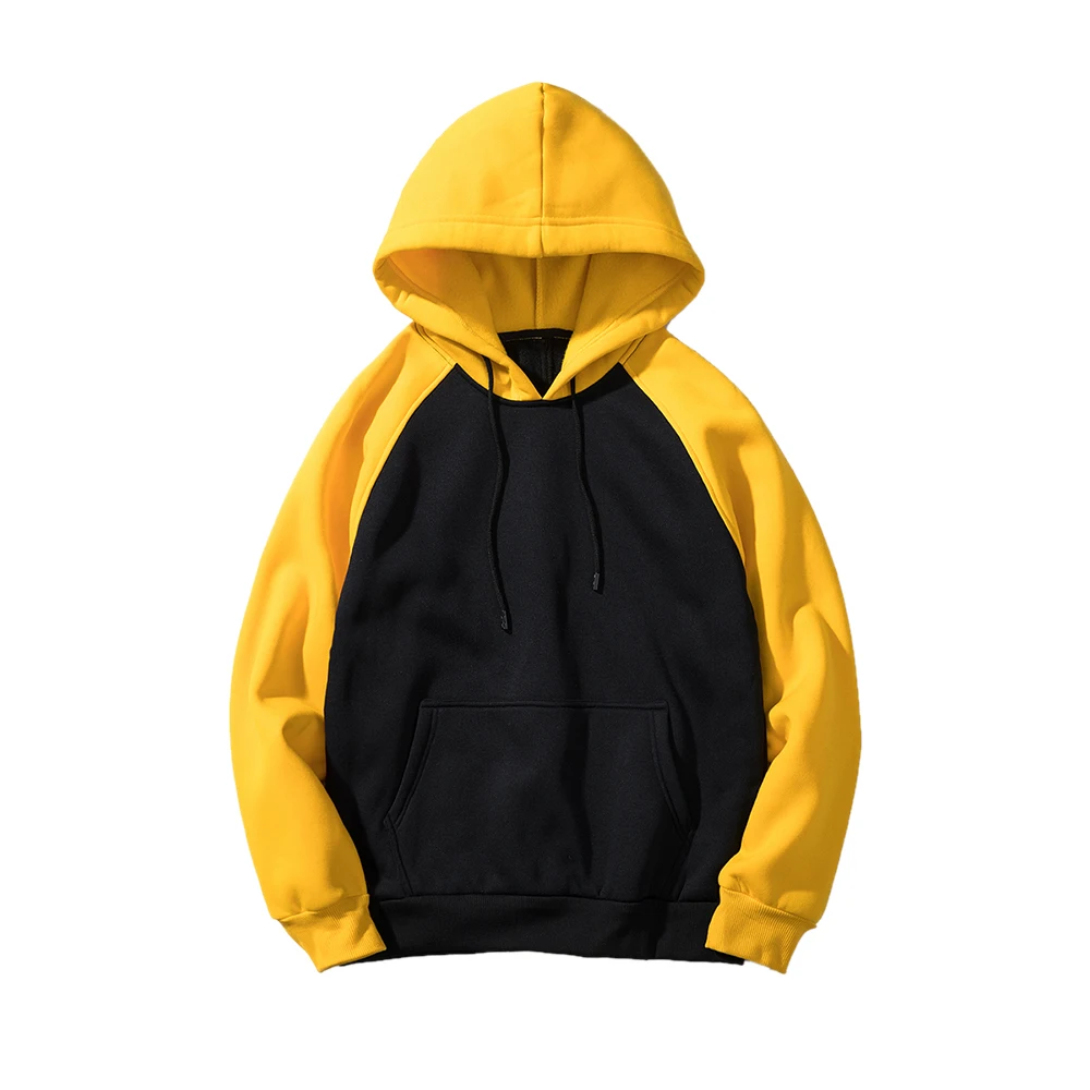 

CYSINCOS 2019 Brand Streetwear Patchwork Hoodie Men Hip Hooded Solid Slim Casual Hoody Mens Hoodies Sweatshirts EU Size