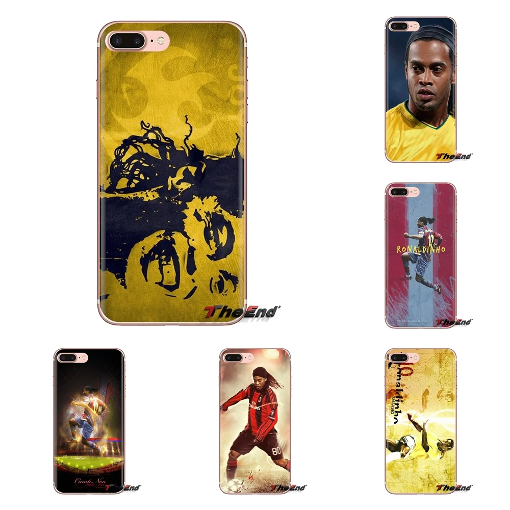 Прозрачный чехол из ТПУ для iPod Touch Apple iPhone 4 4s 5 5S SE 5C 6 S 7 8 X XR XS Plus MAX Ronaldo Ronaldinho Soccer Brasil