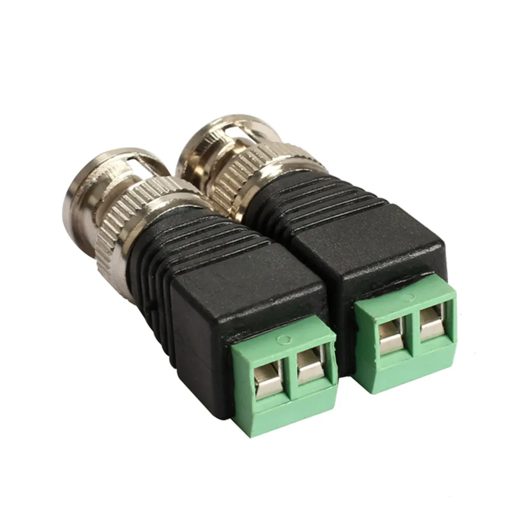 2PCS Mini Coax CAT5 To Camera CCTV BNC Video Balun Connector Adapter POE cctv tester IP camera Transmission Cables Accessories