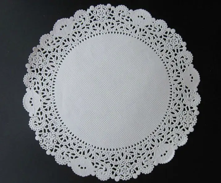 9.5 " round white paper lace doilies postre pastel decoración ...