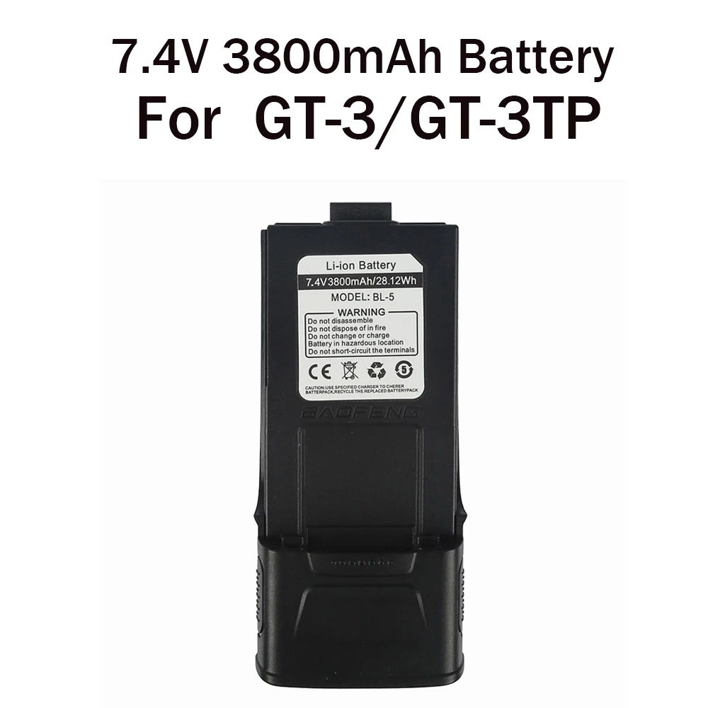 BaoFeng 7 4 V 3800MAH литий ионный аккумулятор для Baofeng GT 3 3TP двухсторонняя рация