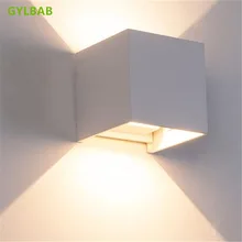 GYLBAB 3 Вт 5 7 Светодиодная подсветка стены вниз Лен крыльцо лампа