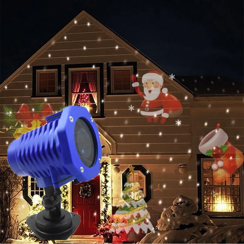 

LED Christmas Laser Snowflake Projector Spotlight Light 8 Patterns Waterproof Outdoor Garden Lawn Xmas Anime Decor Lights MYC