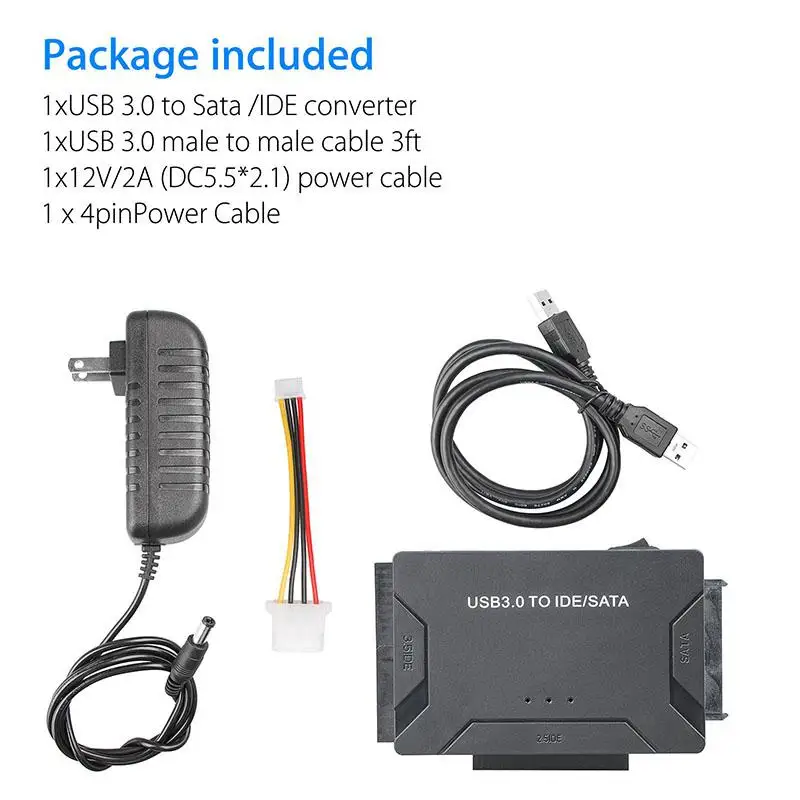 Универсальный переходник для жесткого диска USB3.0 в SATA/IDE внешние три жестких 1 диск