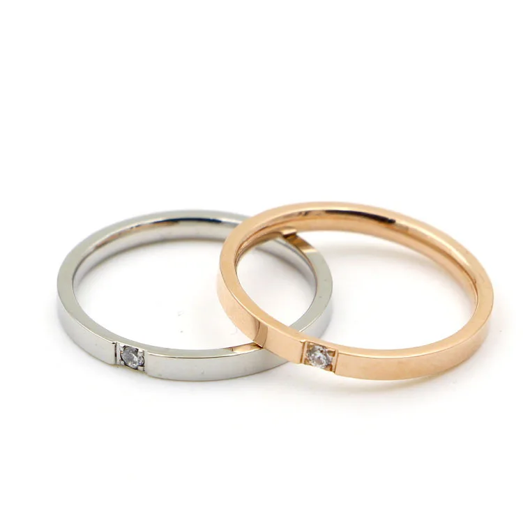 Модные украшения Высокое качество 316L Нержавеющая сталь Кольца Роза Золотые