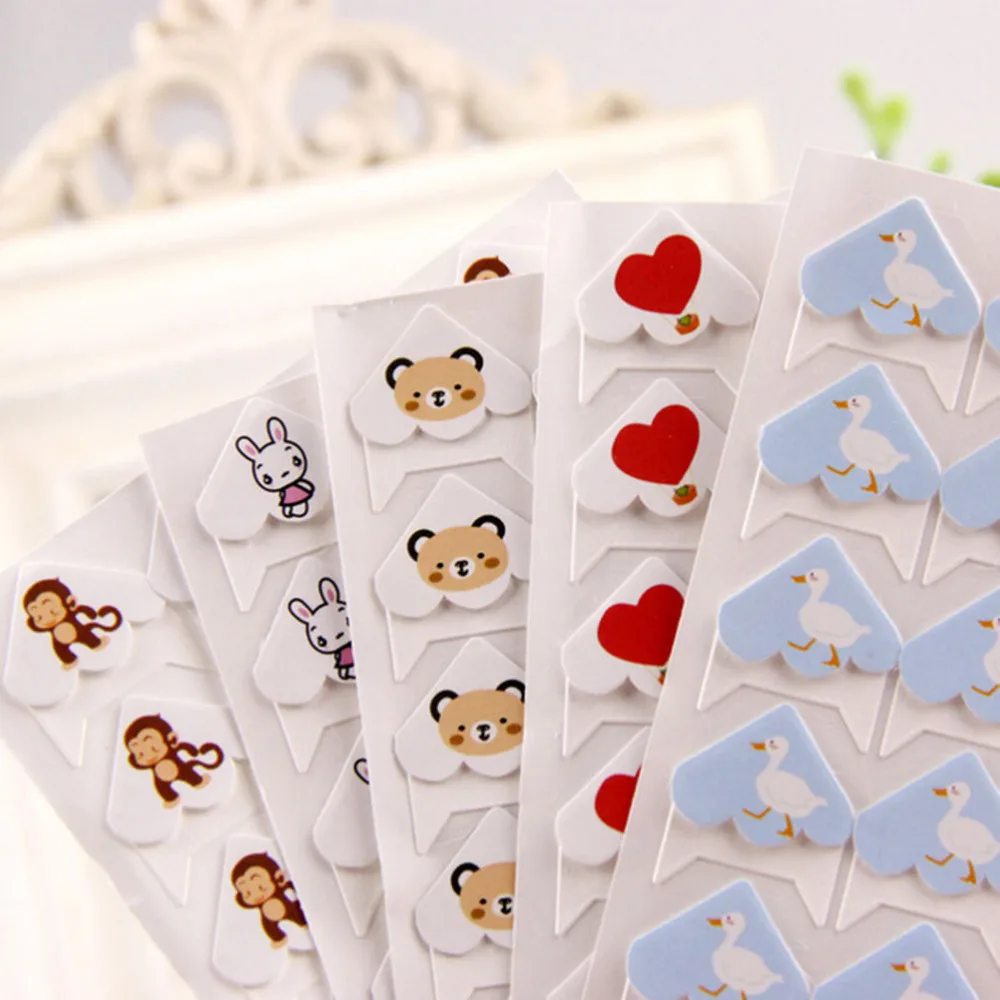 

24 pcs/lot DIY Cartoon Animals Corner Stickers Cute Paper Photo Albums Frame Decoration Scrapbooking Sticker