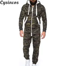 CYSINCOS, Мужская цельная одежда, пижама, комбинезон на молнии с капюшоном, мужской комбинезон, камуфляжный принт, комбинезон, уличная одежда, комбинезоны