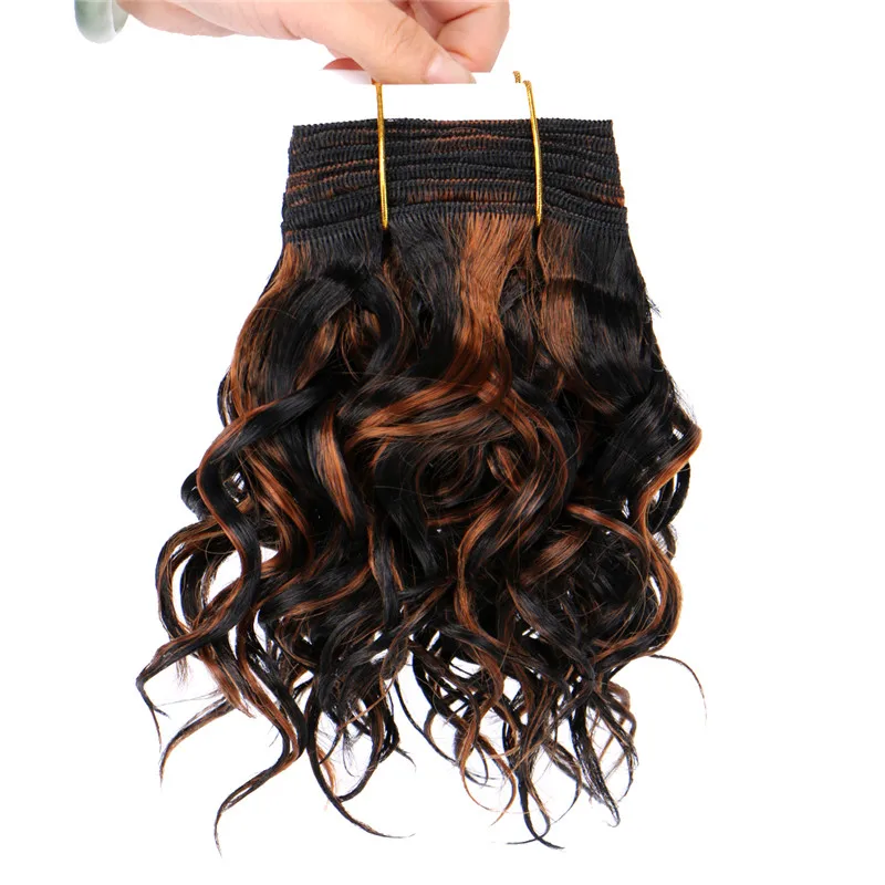 REYNA завивка искусственных волос 100 г/шт. в богемном стиле пучки вьющихся волос двойное машинное переплетение пряди человеческих волос для наращивания для женщин - Цвет: P1B/30
