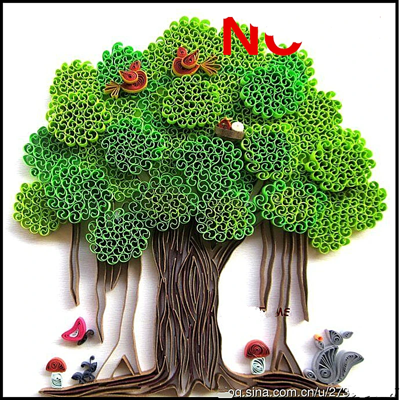 

Handmade paper set drawing line drawing material package DIY big tree line drawing set with tools Paper Quilling, Paper-Rolling