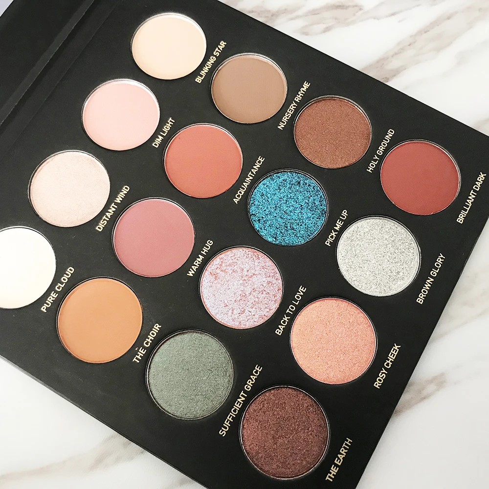 

Aurelife 16 Color New Nude Shining Eyeshadow Palette Makeup Glitter Pigment Smoky Eye Shadow Pallete Waterproof Cosmetics
