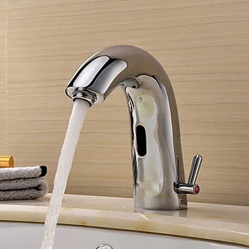 

Single handle solid chrome finishing cold&hot water automatic sensor faucet 8909