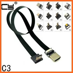 C3 вверх-вниз под углом 90 градусов адаптер FPV 5 см-100 см лента гибкой печатной платы плоский кабель HDMI шаг