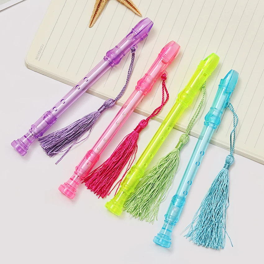 

Black Ink Creative Flute Plastic Gel Pen Cute Kawaii Candy Color Neutral Pens For Kids Children Gift Korean Student Stationery