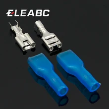 Conector fêmea da pá do terminal 50 do friso de 4.8mm + 50 caixa azul