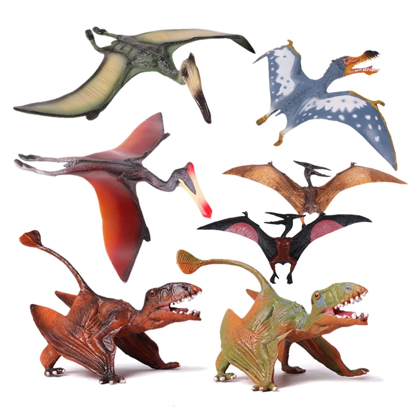 Action Toy Figures Jurassic 7 Styles Pterosauria Dragon Dinosaur PVC Toys Collection Model Plastic font b