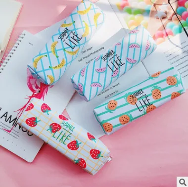 

1 Pcs Kawaii Pencil Case Cute fruit Gife Estuches School Pencil Box Pencil Bag School Supplies Stationery make up