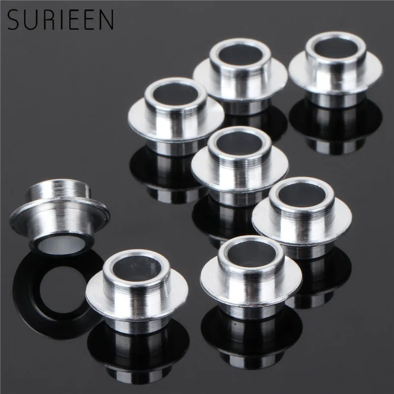 

SURIEEN 8Pcs/Lot Aluminium Skate Bearing Spacers Skate Wheel Replacement Bearing Bushing For Roller Skates Skating Parts Silver