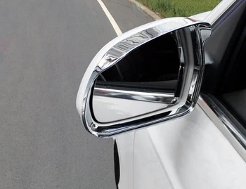 

Car Styling 2PCS ABS Chromed Rearview Mirror Eyebrow Cover Trim For Audi Q3 2012 2013 2014 2015 2016 2017