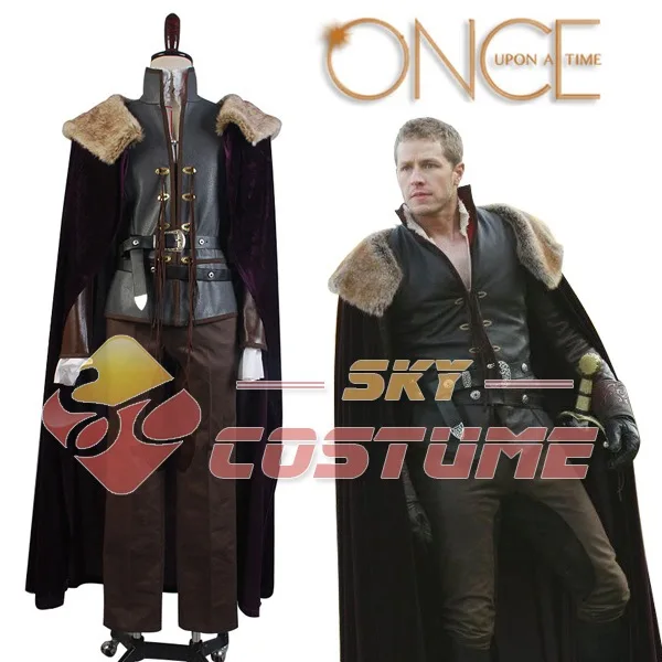 

Hot Sale Once Upon a Time Prince Charming David Nolan in Enchanted Forest Cosplay Costume Cloak Pants Halloween Full Set