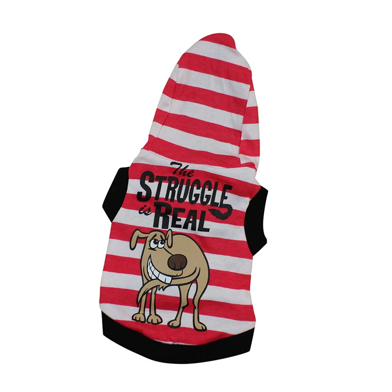 Pet Clothes Cute Pet Dog Cat T-shirt With Hat Clothing Small Puppy Costume Apparel Coats Costume Roupa cachorro #FS#4ST05 (4)